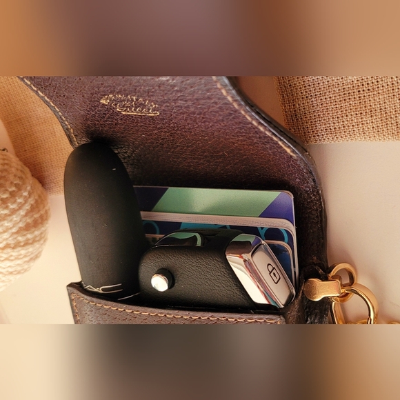 SOLD Gucci Card Case Wallet Micro Crossbody Customized Vintage - Picture 8 of 16